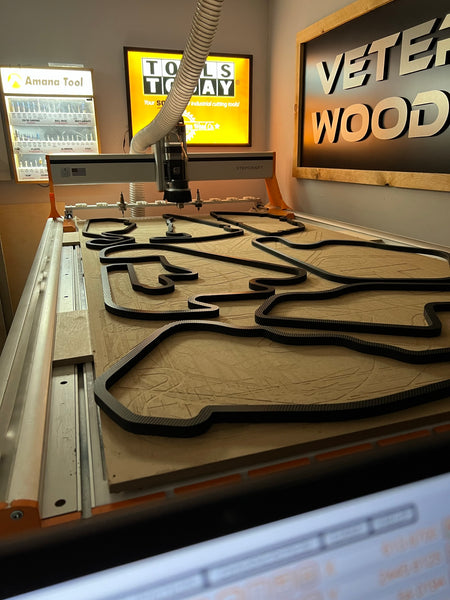 Carbon Race Track Cutout